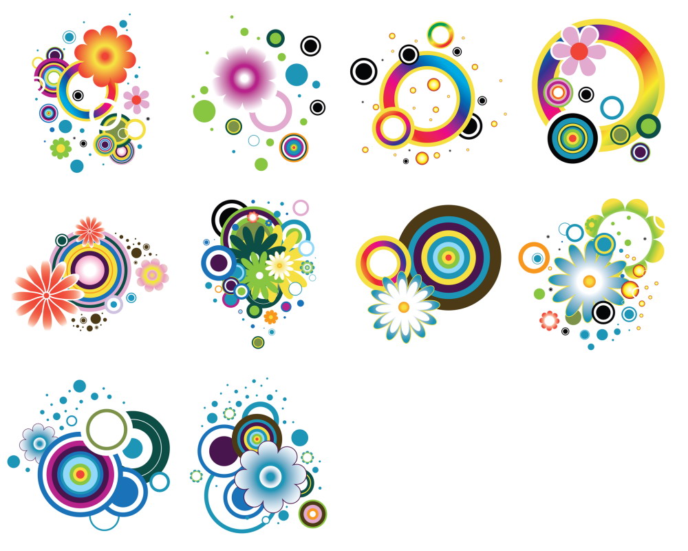 vector-colorful-flowers-pack2- ...
