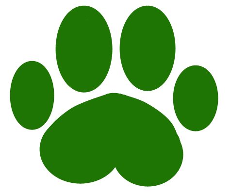 Green Paw Print - ClipArt Best