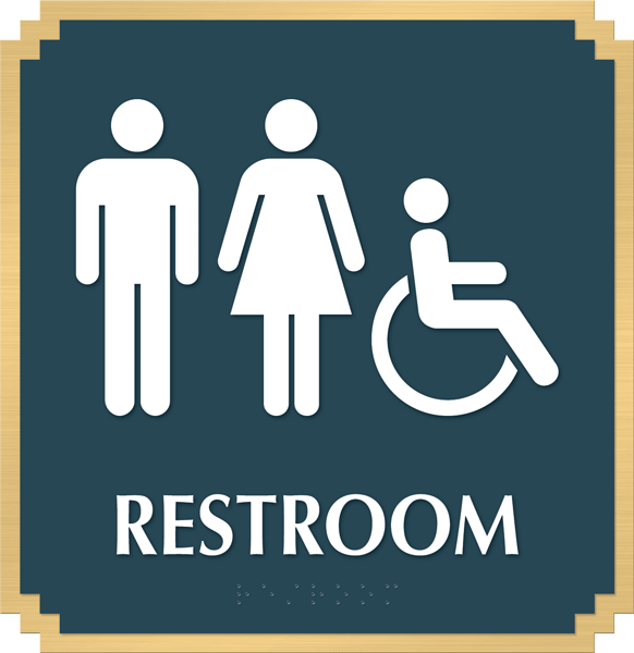 ADA Family Bathroom Signs - Unisex/Handicapped Restroom Signs