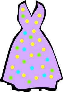 Purple Dress Clip Art - vector clip art online ...