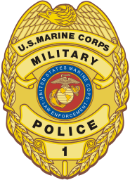 U.S. Marine Corps Military Police, officer badge - vector image
