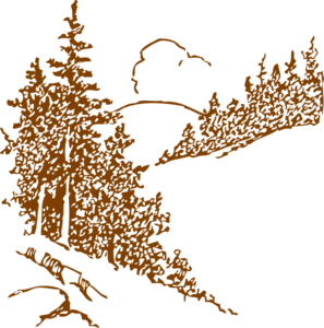 Brown Pine Trees clip art - vector clip art online, royalty free ...