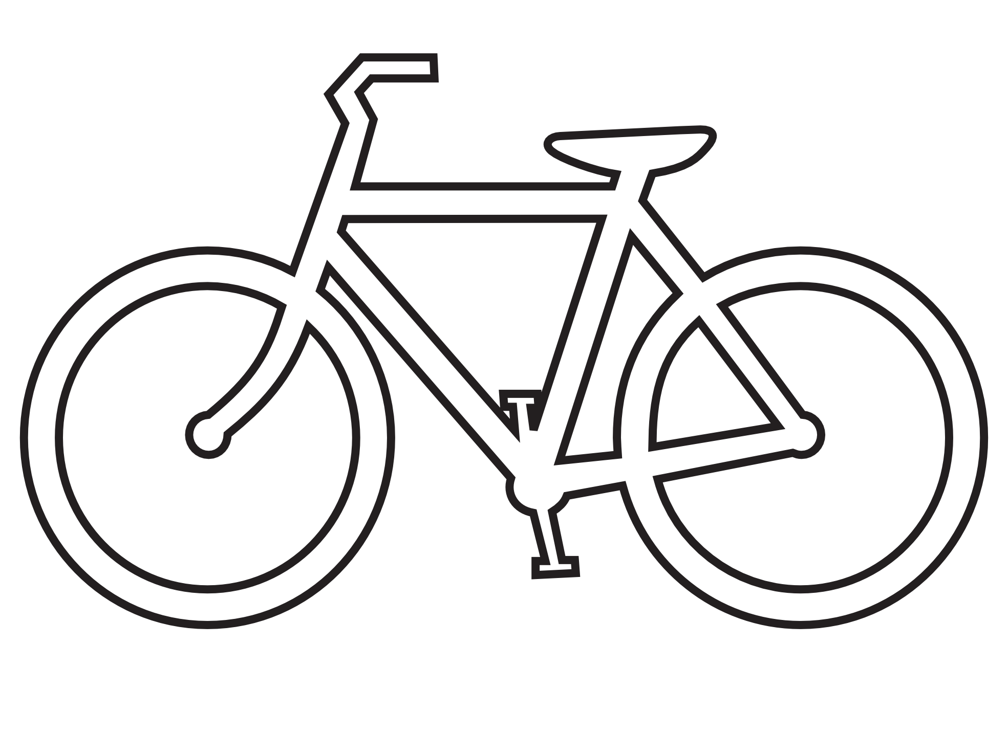 bike outline clip art - photo #17