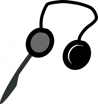 Headphones And Mic clip art vector, free vectors