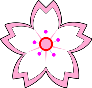 White-pink Sakura clip art - vector clip art online, royalty free ...