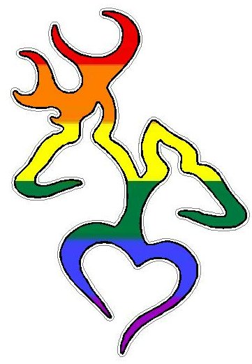 Deer Heads Heart Fills 2 Pride Flag, Music Groups, Band Decals ...