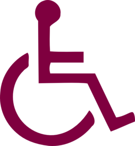 Dark Purple Handicapped Sign clip art - vector clip art online ...