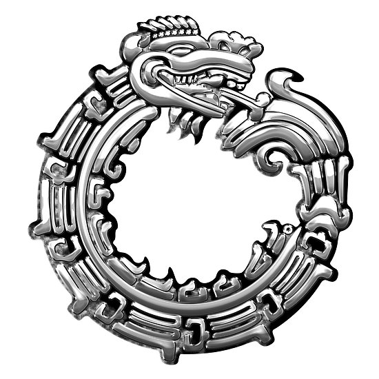 Aztec Serpent Quetzalcoatl 3d [Silver] " by Captain7 | Redbubble