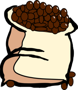 Bag Of Coffee Beans clip art - vector clip art online, royalty ...
