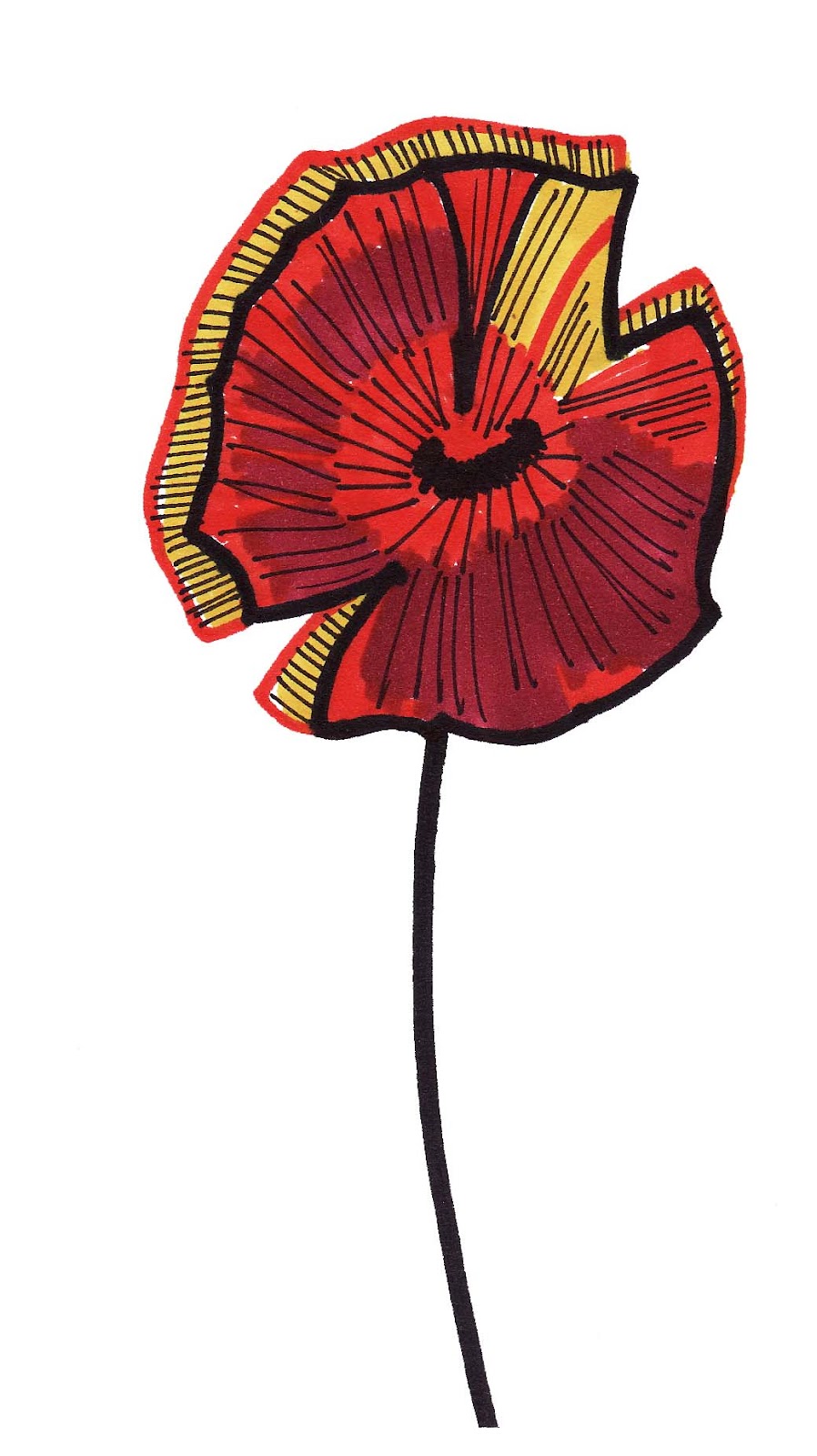 Deborah Velásquez: May Flower Challenge • Red Poppy