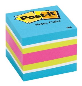 Post-it Notes Cube, 1-7/8 x 1-7/8-Inches, Neon ...