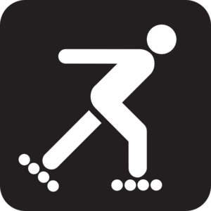 Inline Speed Skater Stick clip art - vector clip art online ...