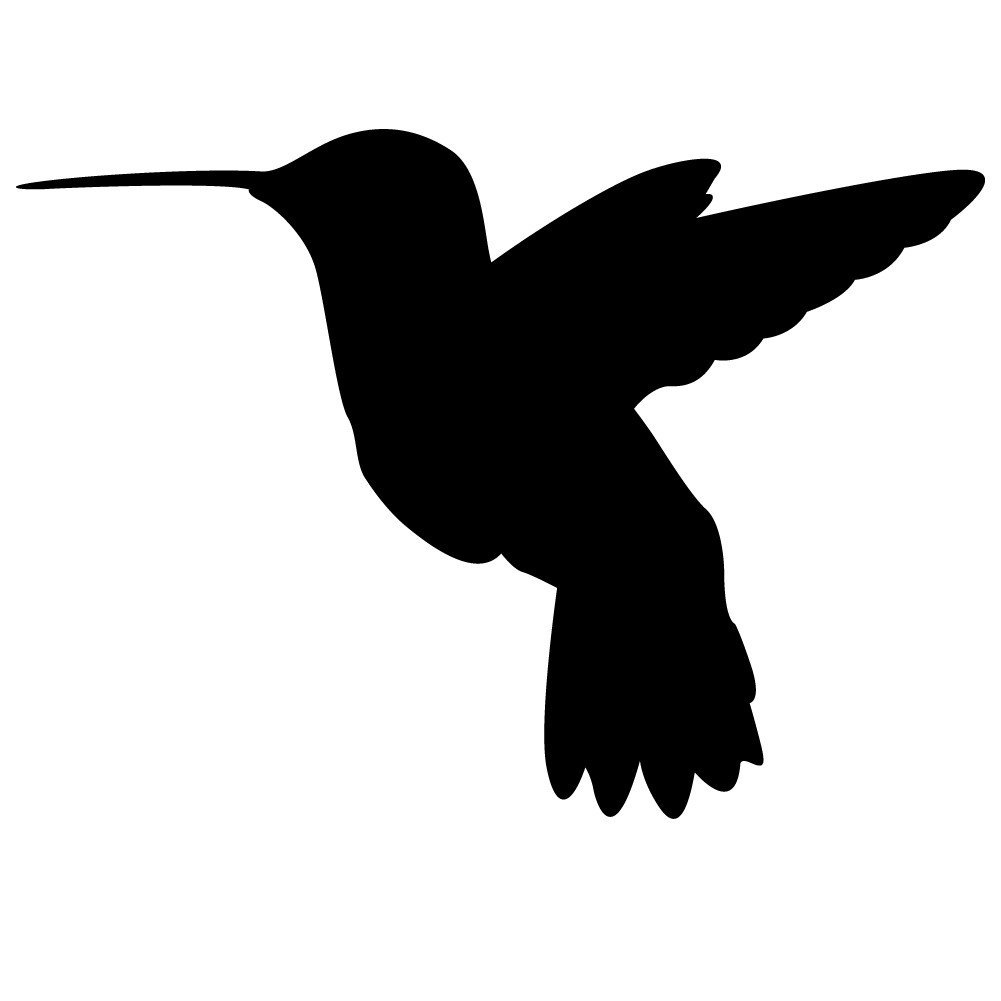 free hummingbird clipart black and white - photo #9