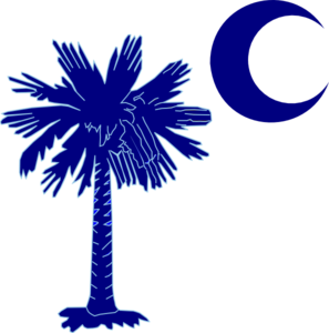 Sc Palmetto Tree - Blue clip art - vector clip art online, royalty ...