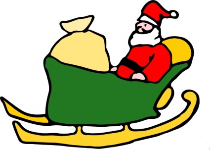 Download Fen Santa In His Sleigh clip art Vector Free