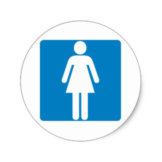 Restroom Stickers | Zazzle