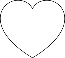 Heart outline clipart free