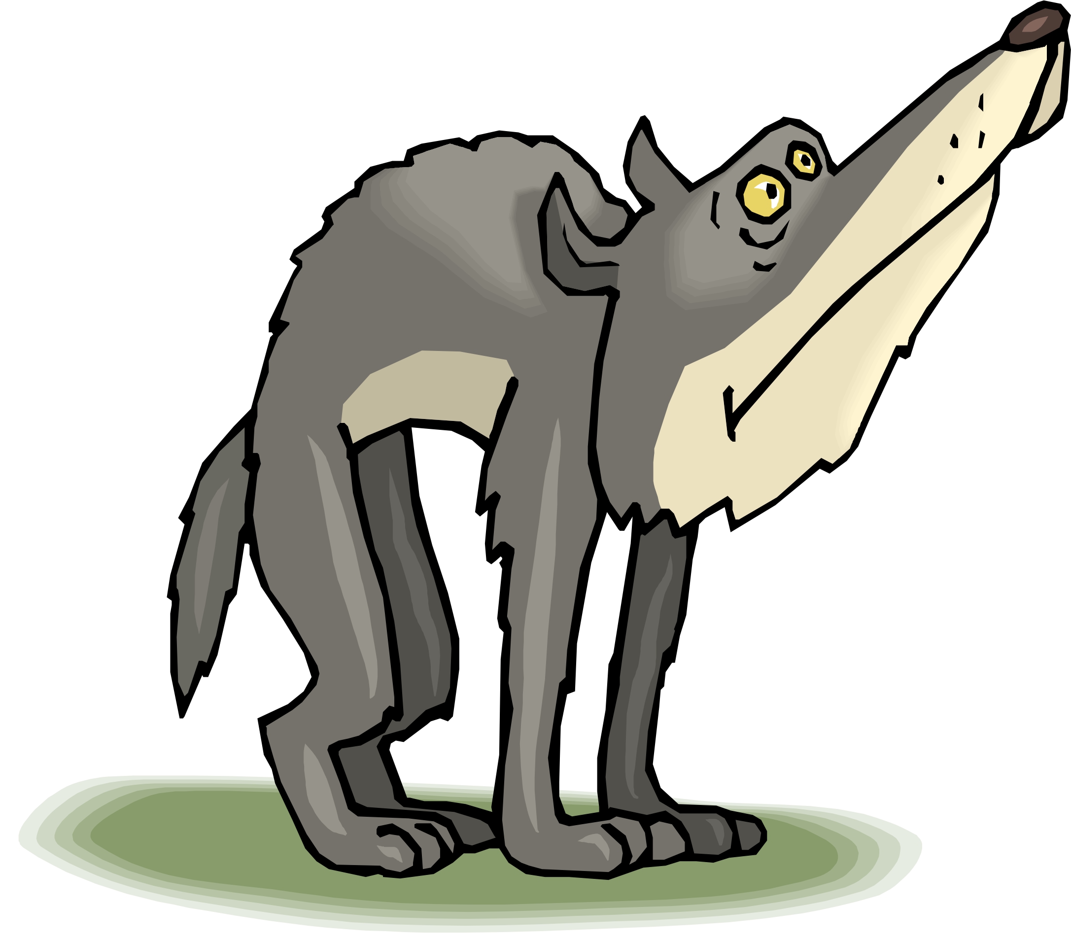 Wolf cartoon clipart