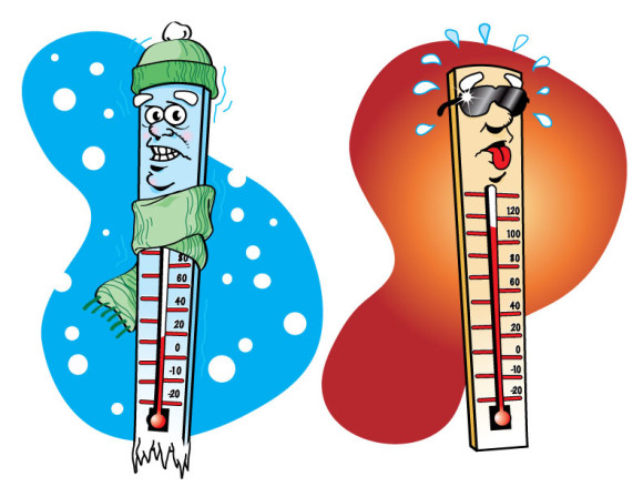 Thermometer clip art cold
