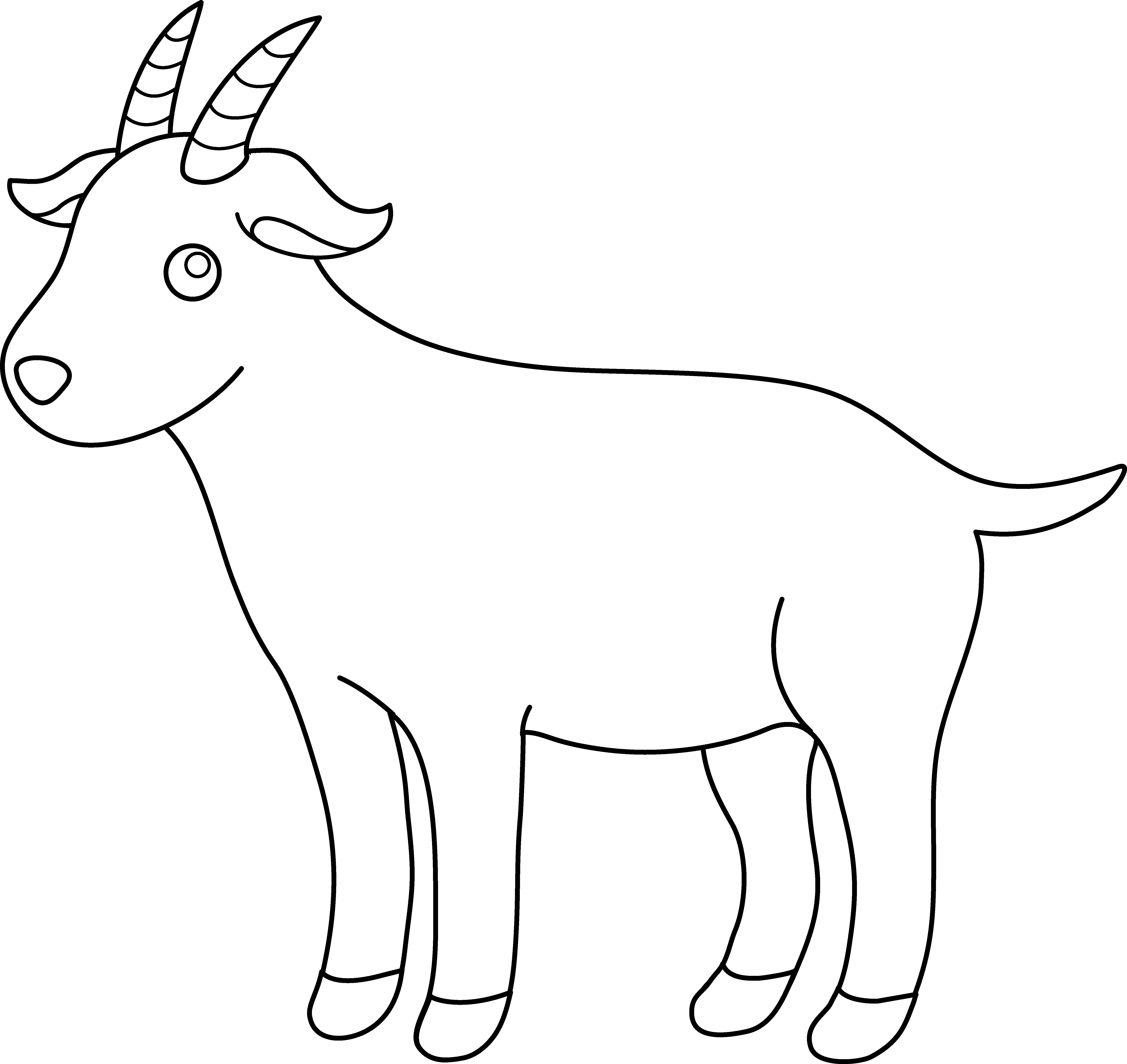 goat clip art black and white
