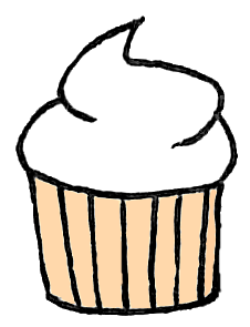Cupcake Clip Art Black And White - Free Clipart Images