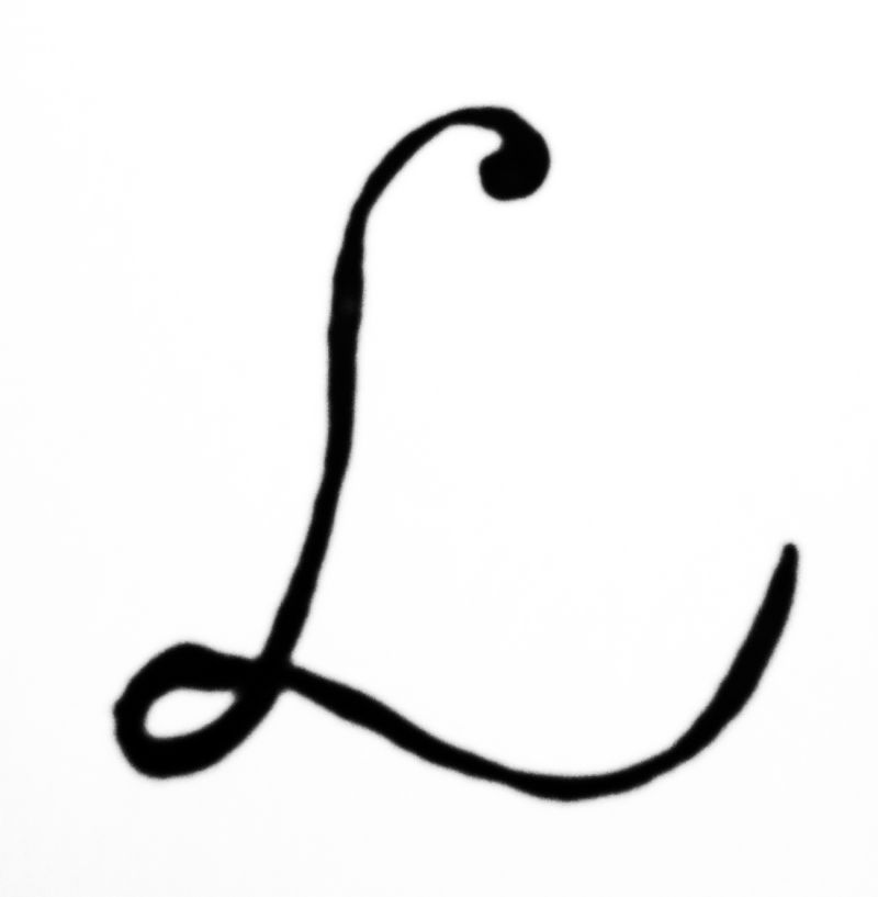 L in cursive script: Libbey Glass
