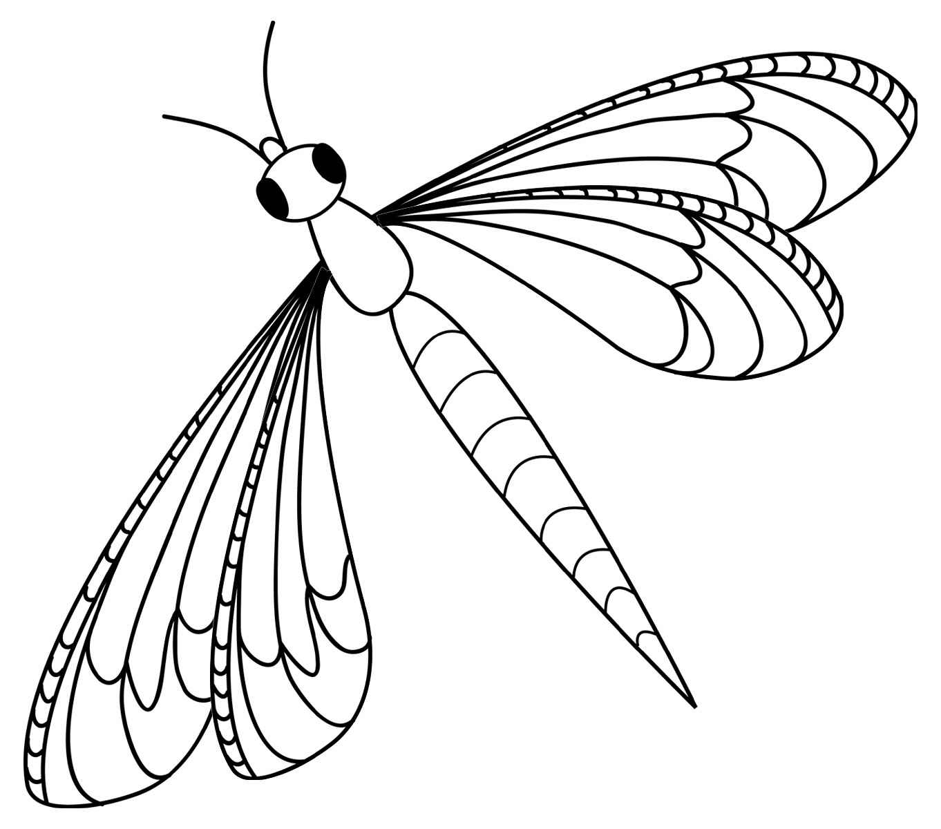 Clip Art Insects Dragonfly Grayscale | Coloringkids.co