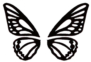 Animals For > Butterfly Wings Template Printable