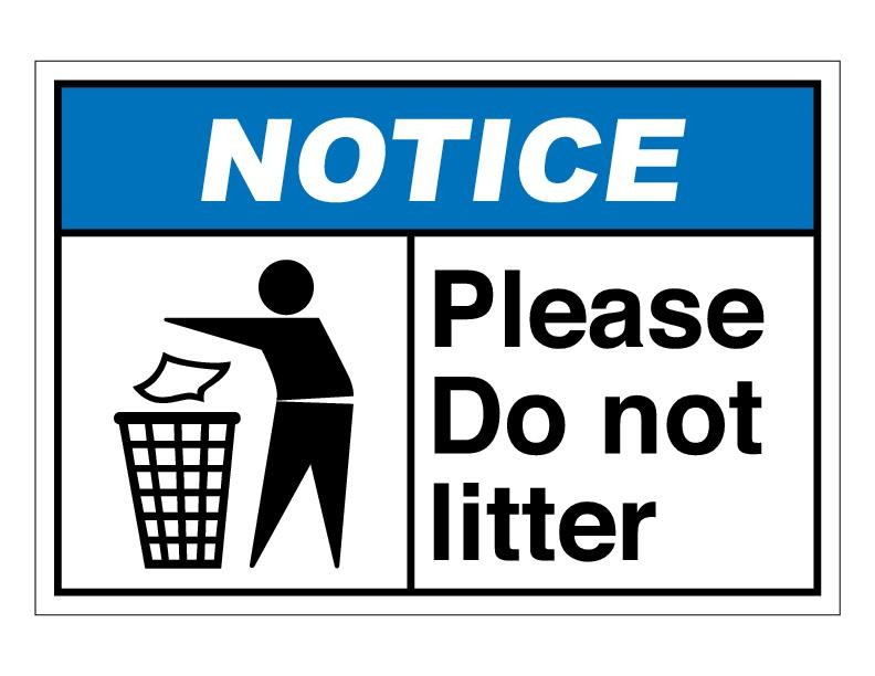ANSI Notice Please Do Not Litter