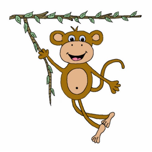 clipart monkey swinging in a tree - photo #14