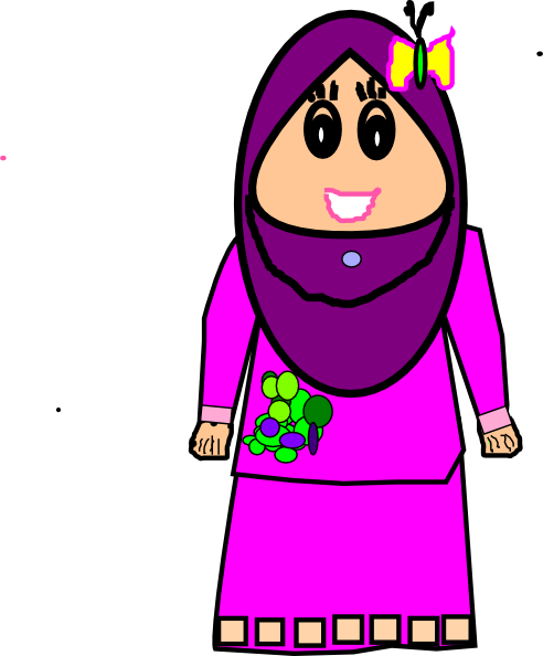 Muslimah Cute Craft Clip Art - vector clip art online ...