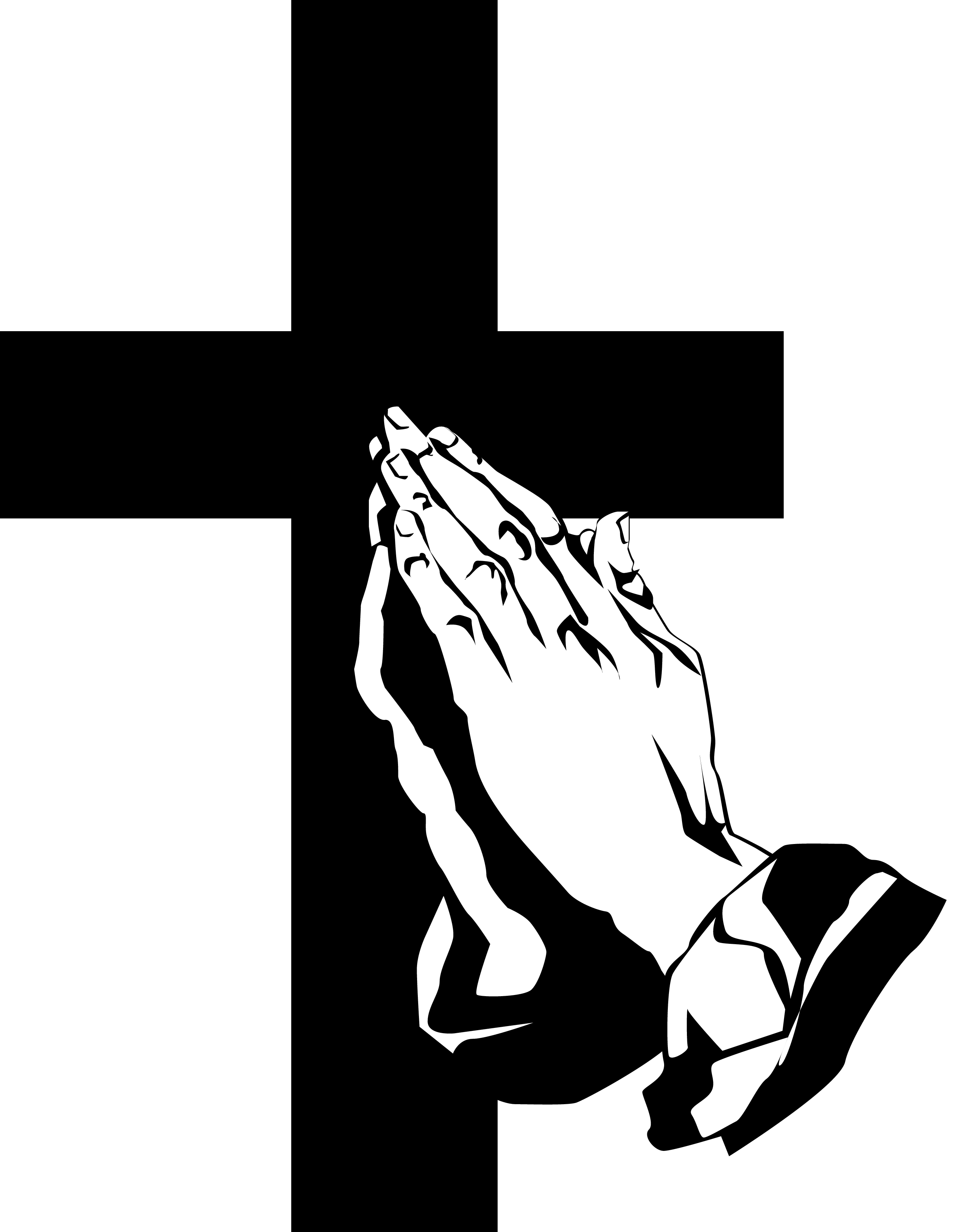 Images For > Praying Hands And Cross Images