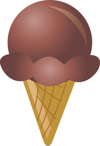Ice Cream Clipart Image - Chocolate Ice Cream Cone