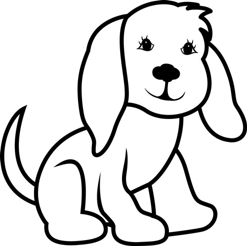 clipart dog outline - photo #3