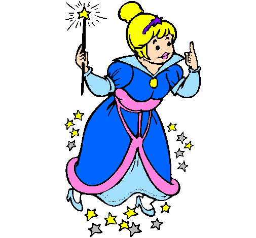 Colored page Fairy godmother painted by 5