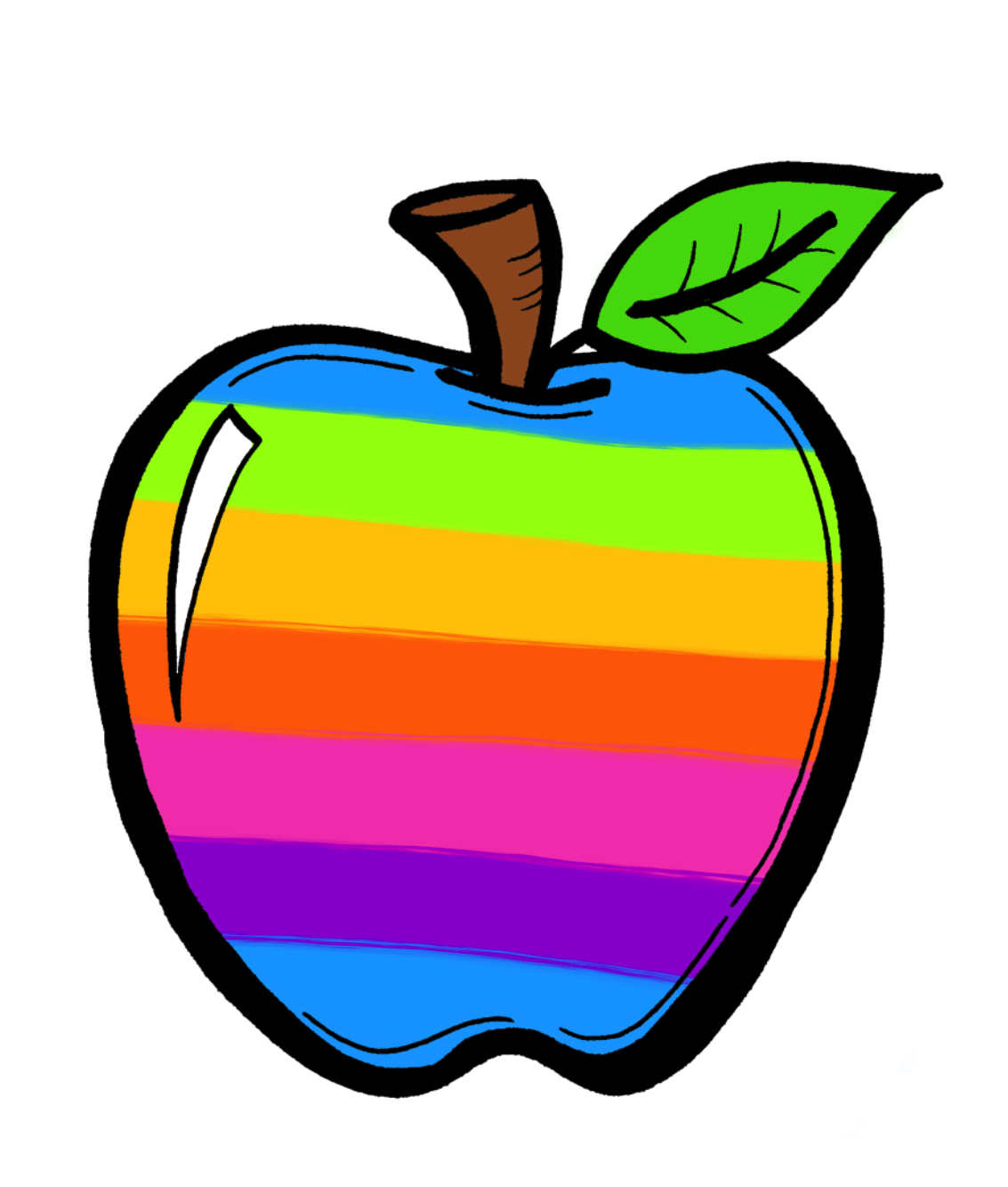 The Creative Chalkboard: FREE Rainbow Apples and New Clipart Sets ...