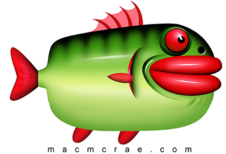 Green Fish with Fat Lips