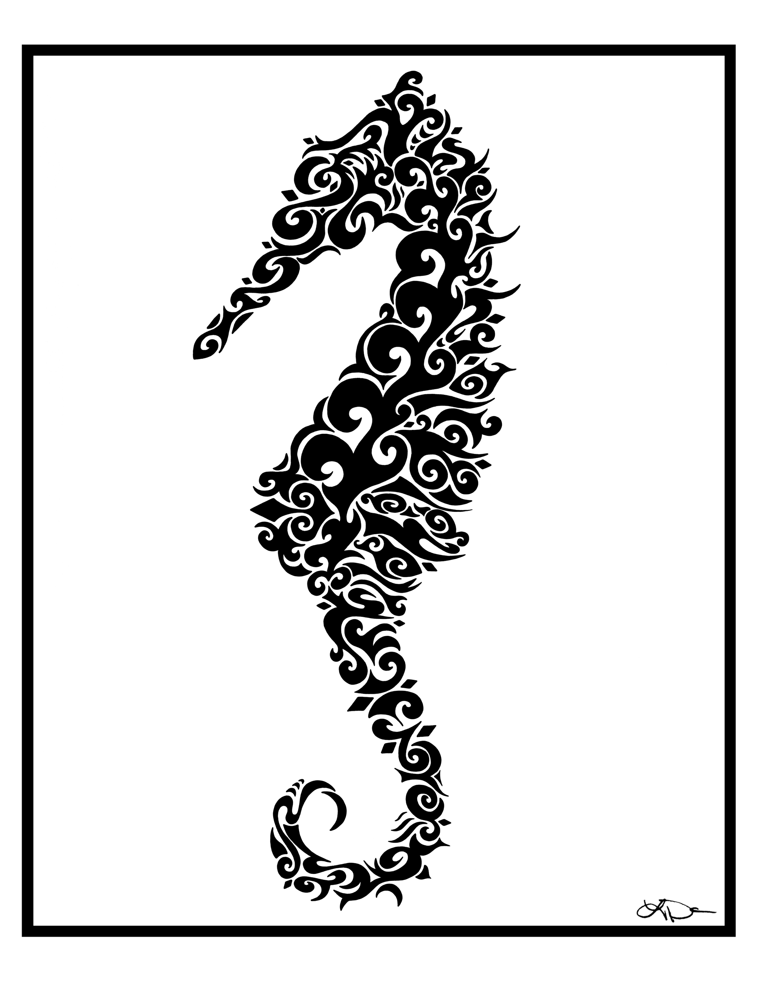 Seahorse Drawing Clipart - Free to use Clip Art Resource