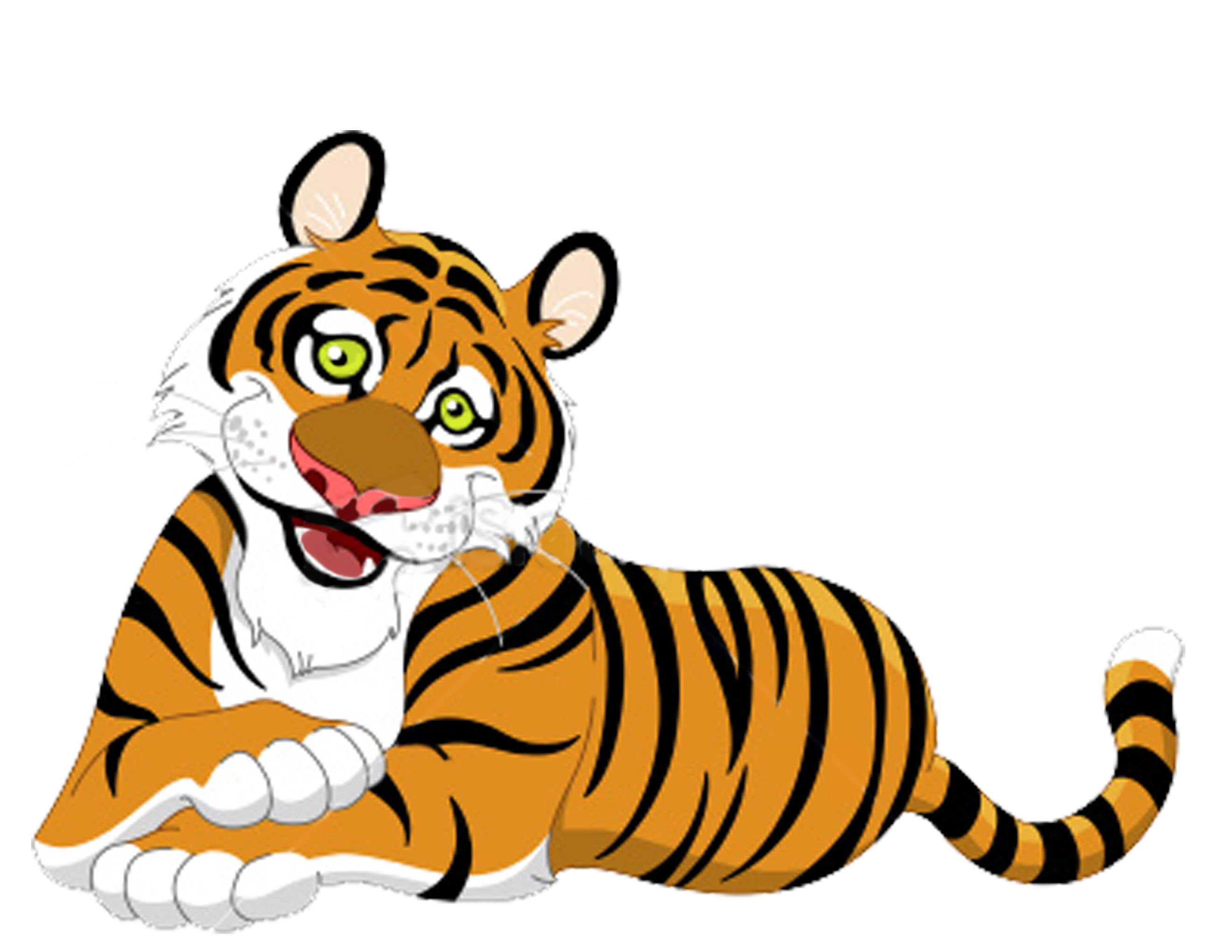 Happy tiger clipart