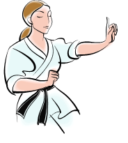 Karate Girl Clipart