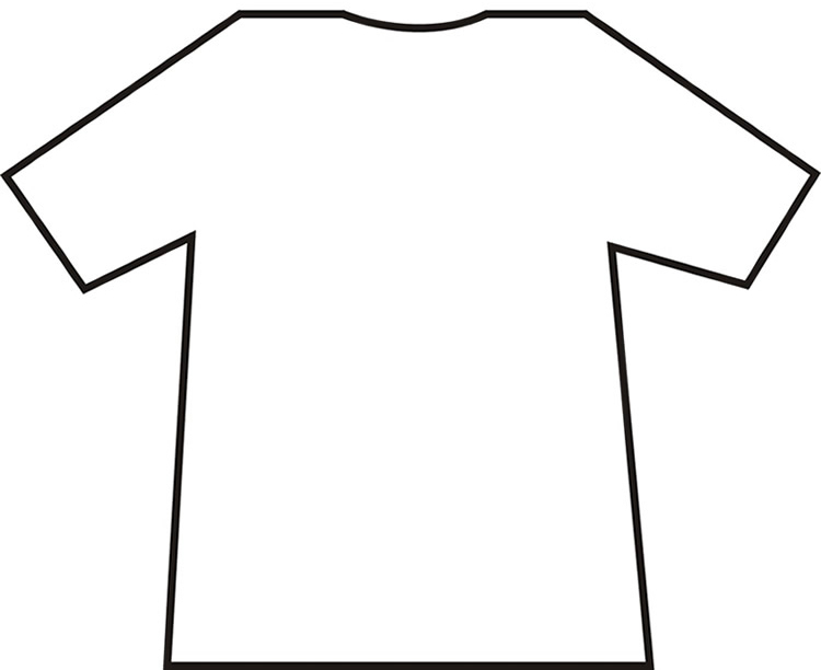 Simple shirt outline clipart