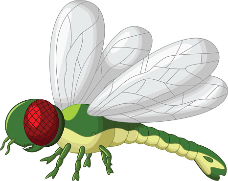 Cartoon Of The Animated Dragonfly Clip Art, Vector Images ...