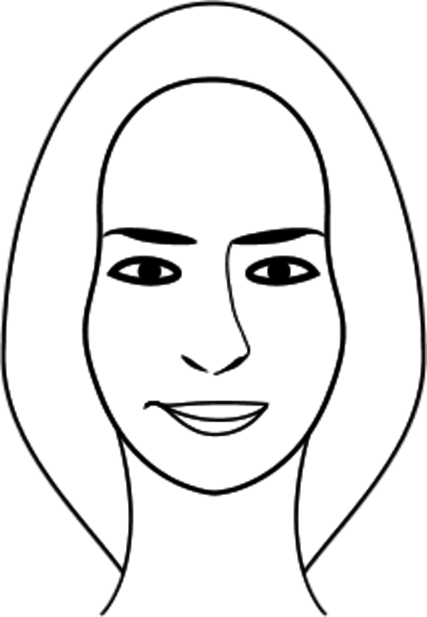 Clipart face outline female