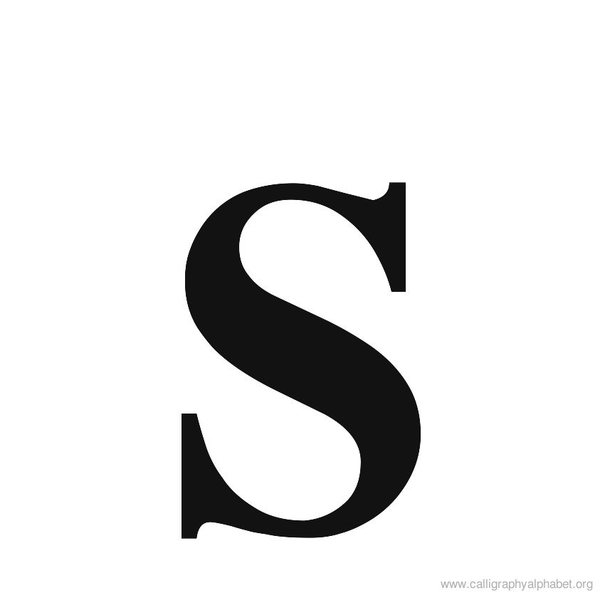 Calligraphy Alphabet S | Alphabet S Calligraphy Sample Styles ...