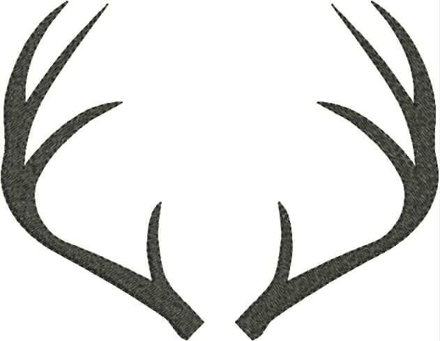 Tan deer antlers clipart