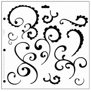 The Crafter's Workshop - 12x12 Doodling Templates - Funky Swirl