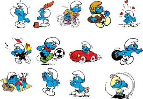 Smurfs Cartoon Characters Vector | Free Vector Download - Graphics,