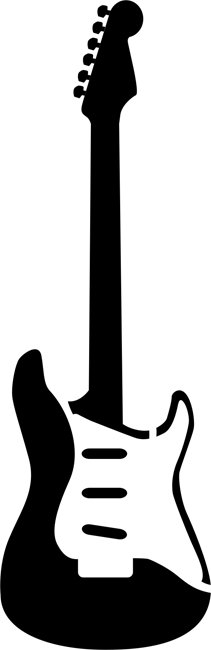Electric Guitar Musical Instrument Stencils - stencilease.
