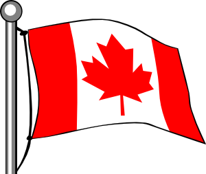 Canada Flag Flying clip art - vector clip art online, royalty free ...