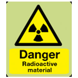 Hazard Warning Signs - Danger Radioactive Material (